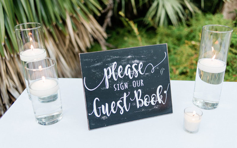guest book | Miami Beach Botanical Gardens wedding