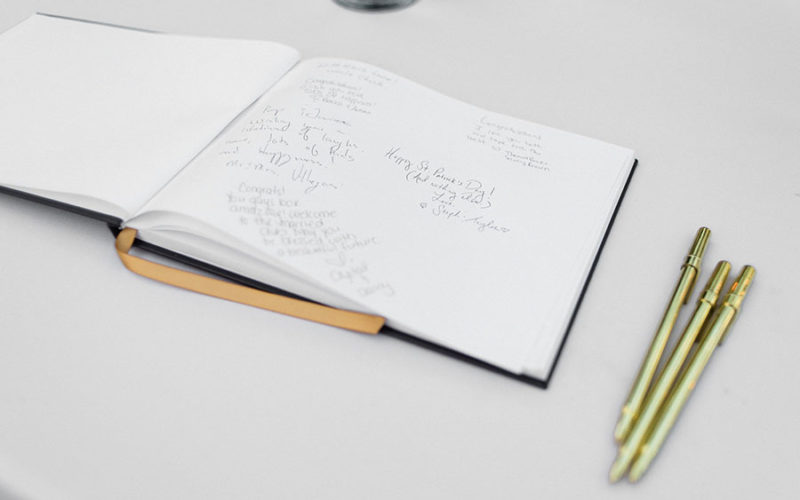 guest book | Miami Beach Botanical Gardens wedding