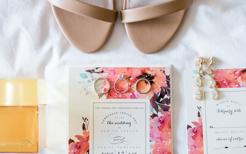 Invitation for Miami Beach Botanical Garden wedding