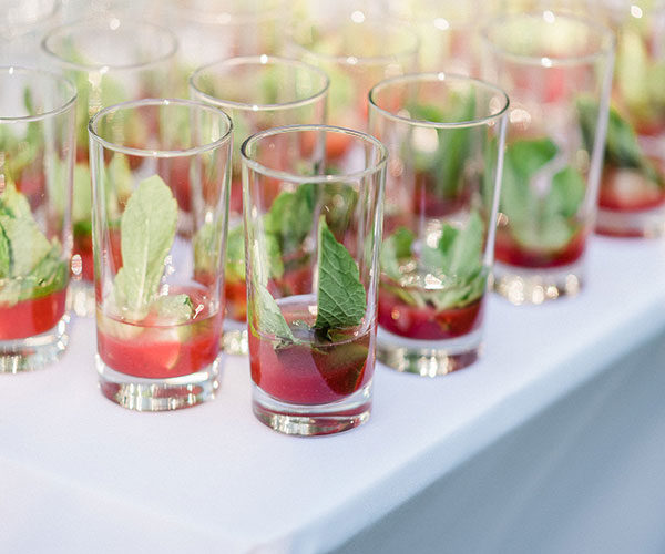 welcome drink | Miami Beach Botanical Gardens wedding