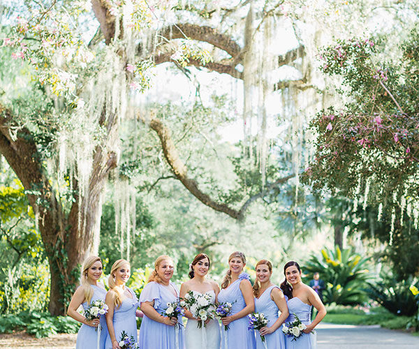 iris and alain bridesmaids | fairchild tropical botanic garden wedding
