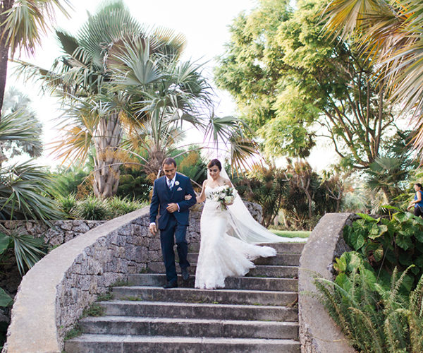 father walks bride to ceremony | fairchild wedding miami