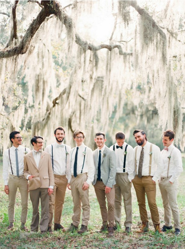 Non traditional wedding style | groomsmen attire