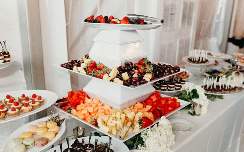 cheese and fruit presentation | miami wedding catering