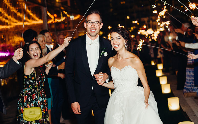 Couple at Brickell wedding venue | Beautiful churches in Miami for wedding