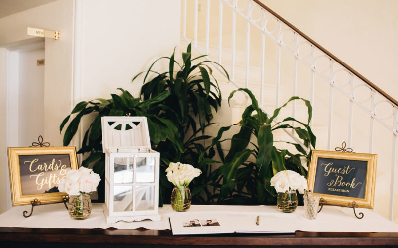 Guest Book table at Brickell wedding venue