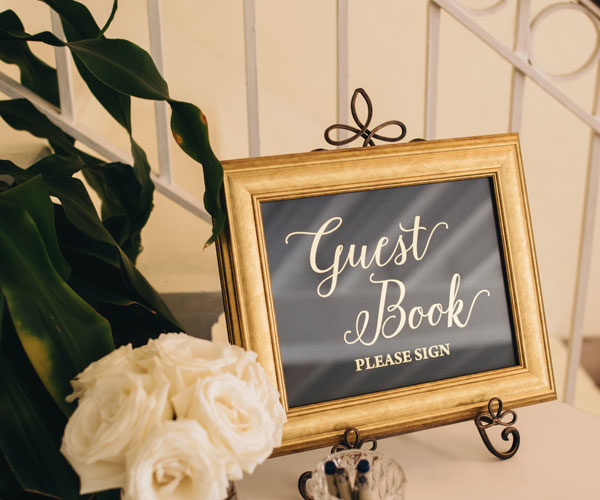 Guest Book table at Brickell wedding venue