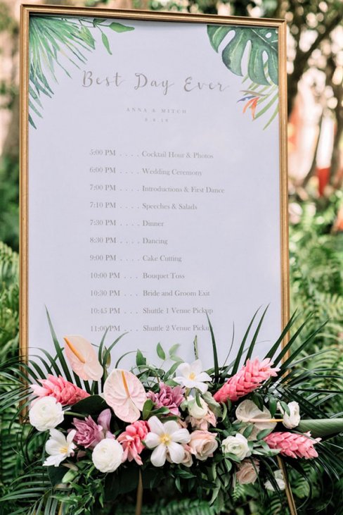 2019 Tropical Wedding Themes Wedding Reception Ideas