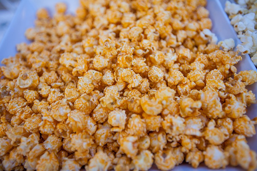 sriracha lime cheddar popcorn | pre-ceremony popcorn station