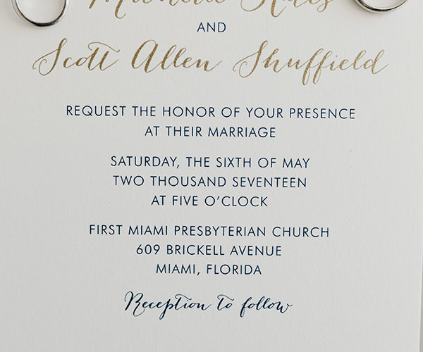 wedding invitation | church wedding miami