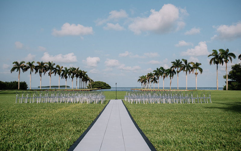 ceremony set up at deering estate | outdoor wedding venues miami