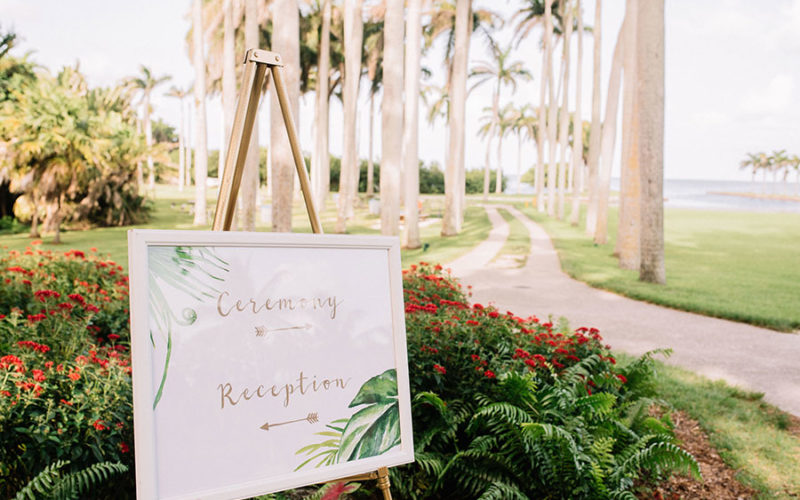ceremony sign | deering estate | outdoor wedding venues