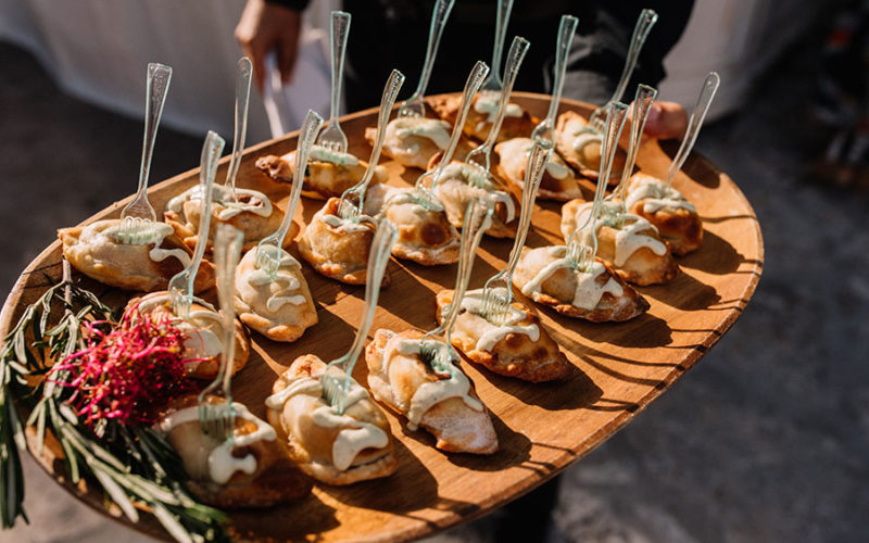 mini beef empanades | deering estate wedding reception