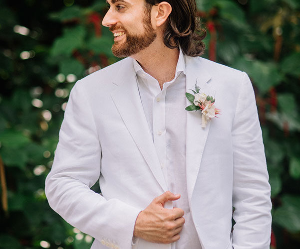 tropical wedding theme | groom style