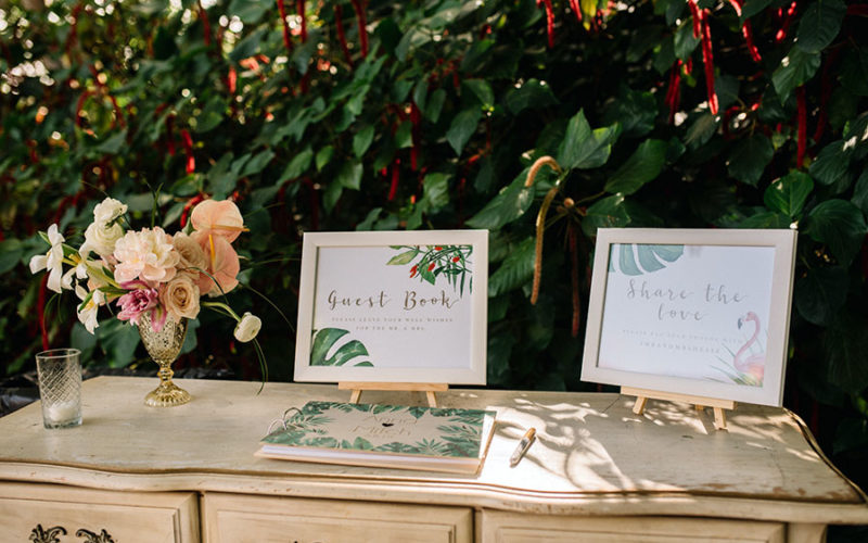 guest book table | deering estate | historic wedding venues