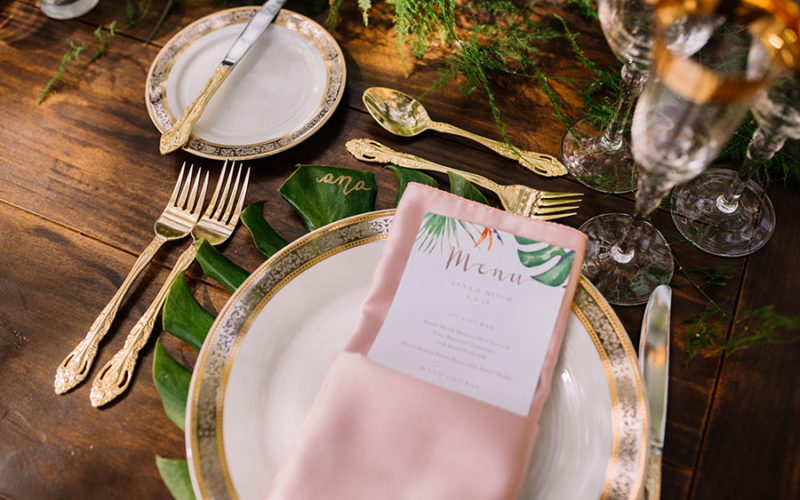 menu card | historic wedding venues | deering estate wedding