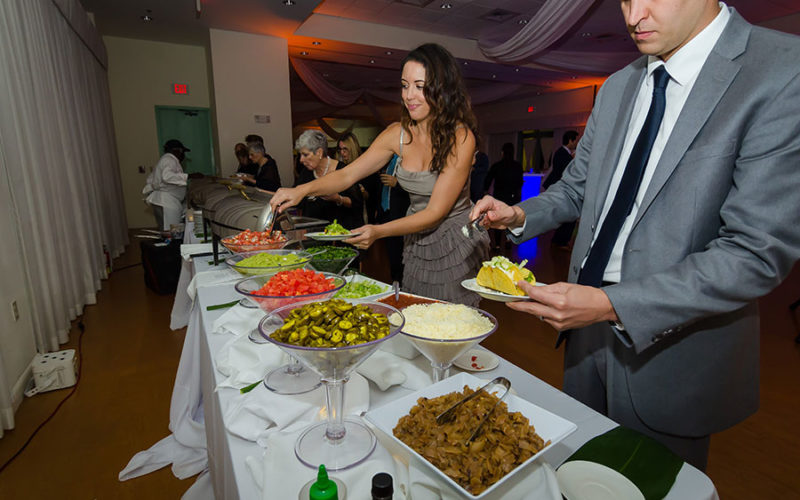 ronald shane center miami wedding reception | buffet