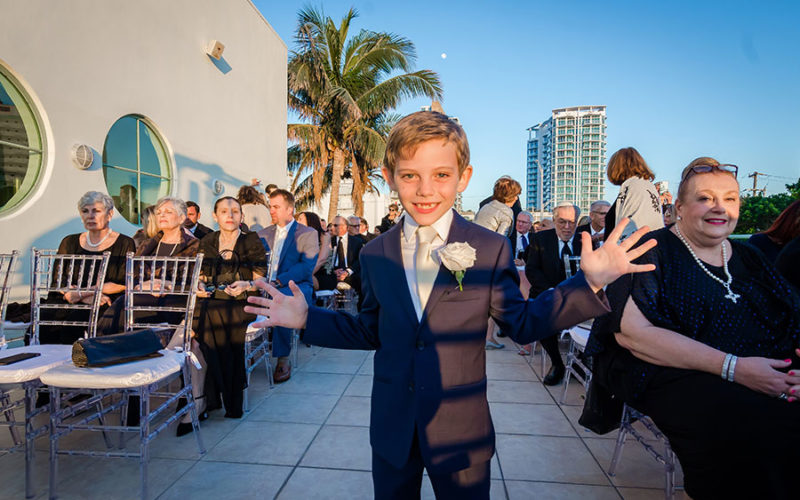 ronald shane center miami wedding | ring bearer