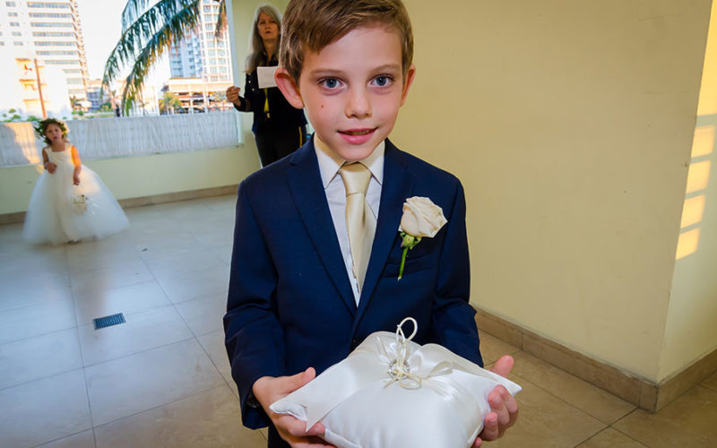 ronald shane center miami wedding | ring bearer