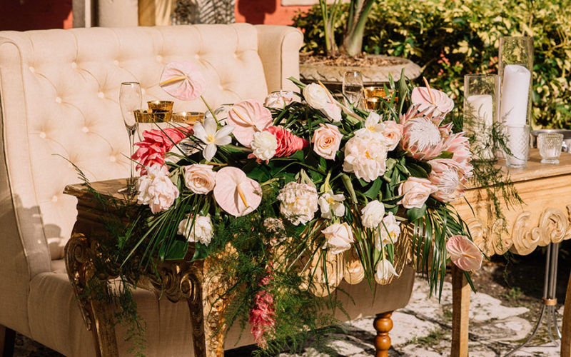 sweetheart table at deering estate wedding