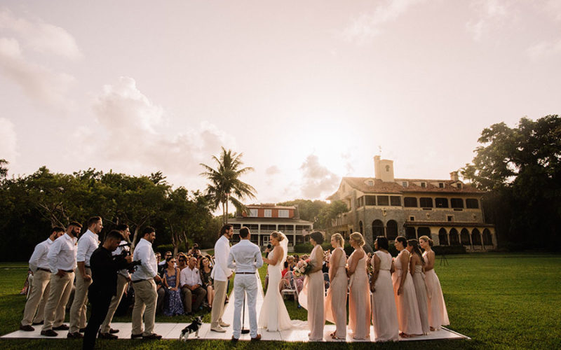 historic wedding venues miami | deering estate wedding ceremony