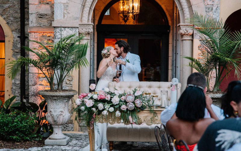 outdoor wedding venues miami | deering estate wedding couple