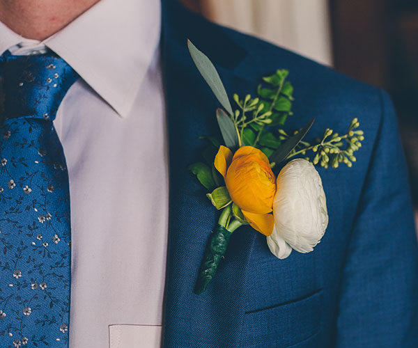 boutonniere for wellington wedding reception