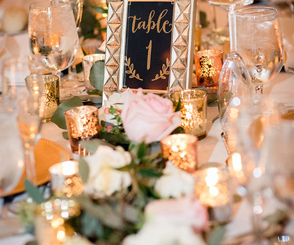 table decor at ancient spanish monastery wedding
