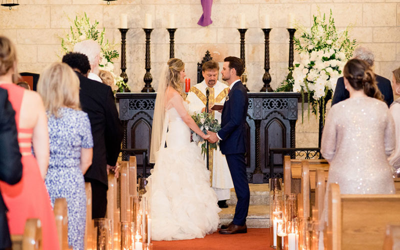 wedding ceremony at Ancient Spanish monastery chapel | Karolina and Jonathan