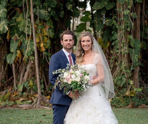 Karolina and Jonathan portrait with dog | pet wedding ideas