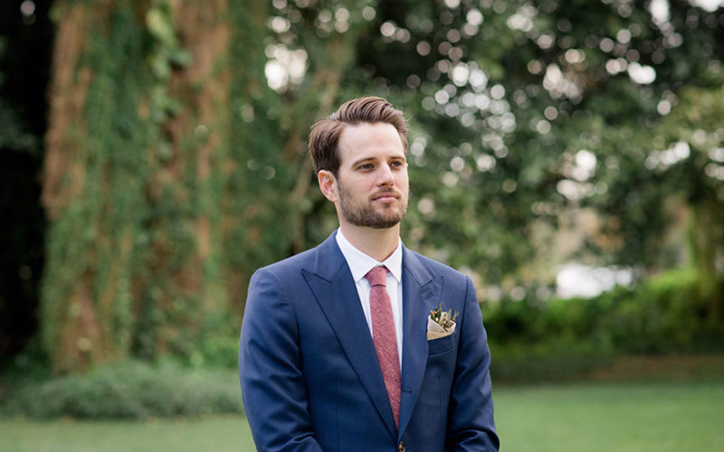Groom | Karolina and Jonathan wedding at Ancient Spanish Monastery