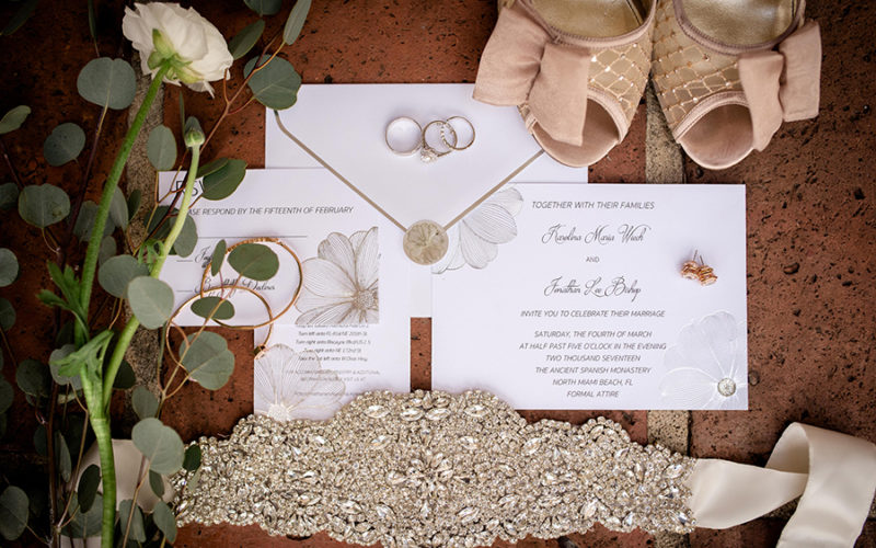invitation and accessories for ancient spanish monastery wedding | karolina and jonathan