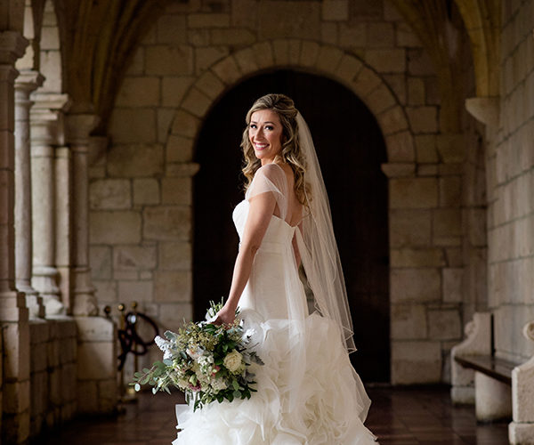 Karolina at Ancient Spanish Monastery wedding