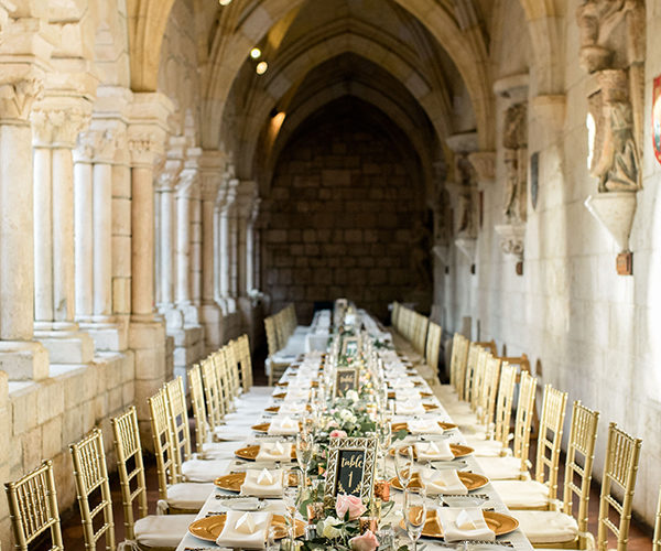 gold and blush wedding | karolina and jonathan at ancient spanish monastery