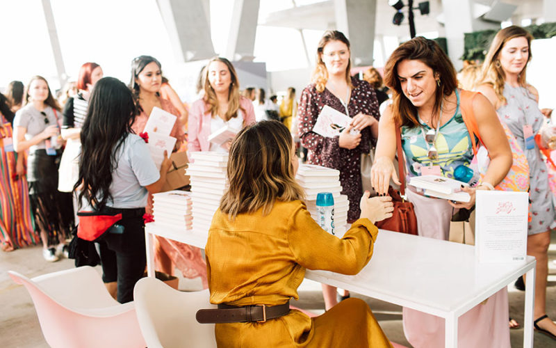 Founder Jaclyn Johnson at her Work Party book signing