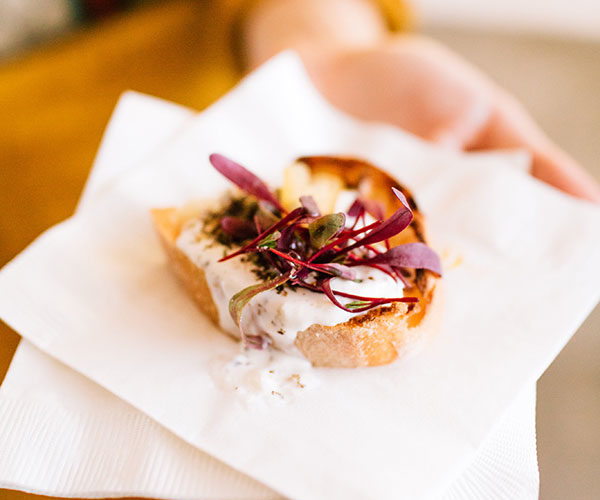 bruschetta hors d'oeuvres at create cultivate summit miami