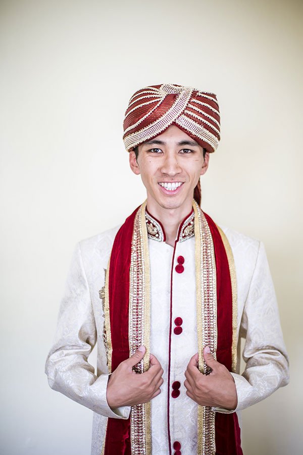 multicultural wedding attire | groom