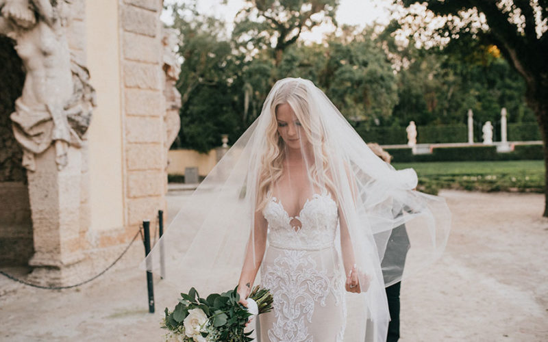 vizcaya garden wedding | bride