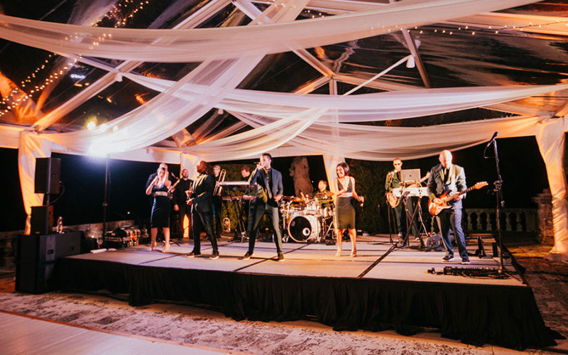 vizcaya garden wedding reception | band
