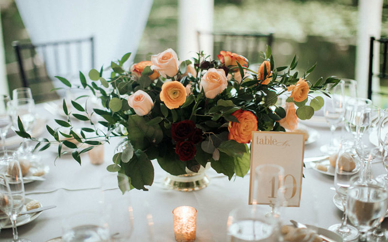 bonnet house wedding | floral centerpiece