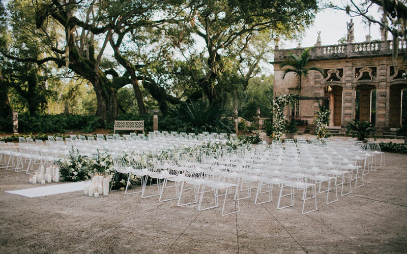 vizcaya wedding ceremony set-up
