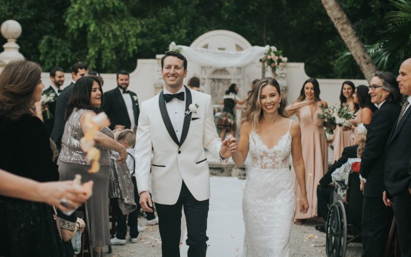 bonnet house wedding ceremony | ashley and andrew