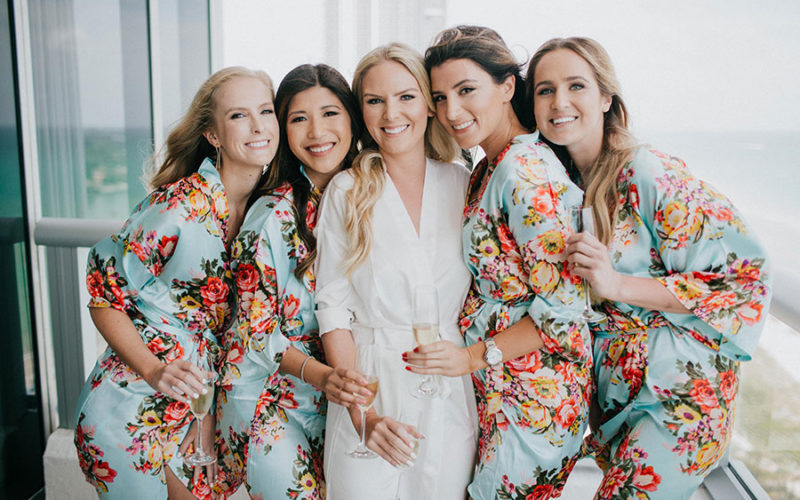 bride with bridesmaids | molly and taylor
