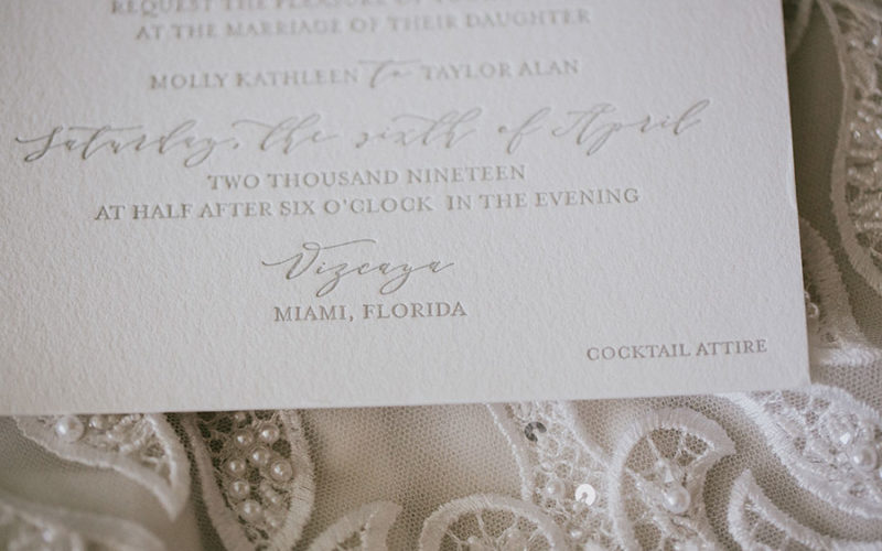 vizcaya garden wedding | invitation