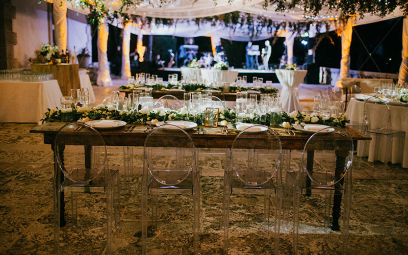 vizcaya garden wedding | farm table