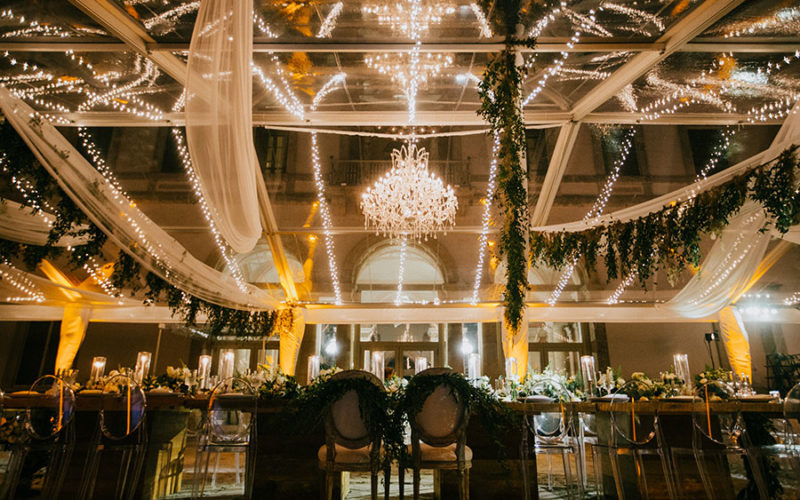 vizcaya garden wedding reception | tent