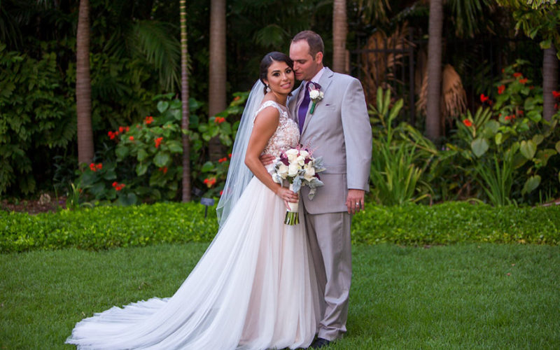 garden wedding miami | couple