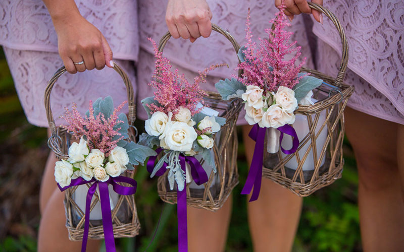 miami beach botanical garden weddings pictures | bridesmaids baskets
