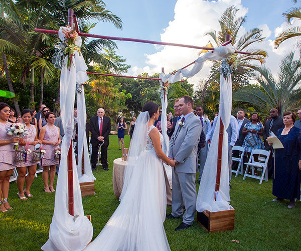 botanical garden miami beach wedding | ceremony