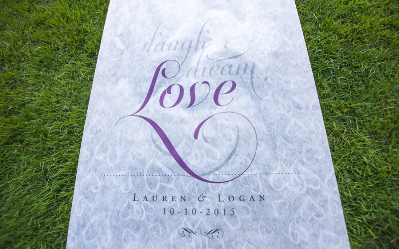 botanical garden miami beach wedding | ceremony runner